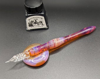 Glassberry #4 Dip Pen, handmade glass calligraphy pen