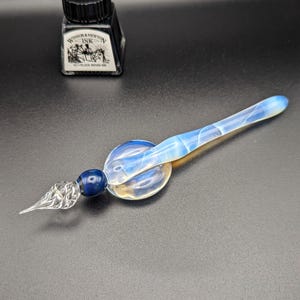 Ghostly Marble, Dip Pen, handgemachter Glas Kalligraphie-Stift