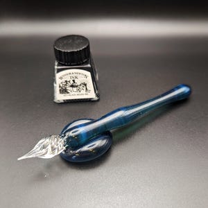Ocean Sparkle Kalligraphie Stift # 3, Handgefertigter Dip Pen