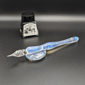 Dip Pen, Ghostly Spectre #2 Calligraphy Pen,  Handmade Glass