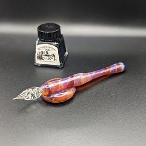 Glassberry #5 Dip Pen, penna calligrafica in vetro fatta a mano