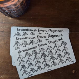 Savings Challenge Tracker - Dream House Savings Challenge - Reusable Laminated Savings Tracker