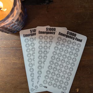 Savings Challenge Tracker - Emergency Fund Savings Challenge - Reusable Laminated Savings Tracker