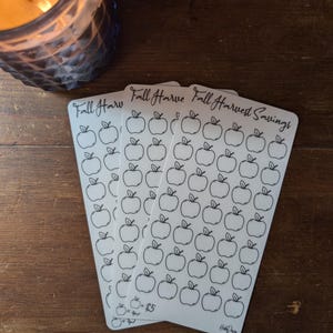 Savings Challenge Tracker - Fall Harvest Savings Challenge - Reusable Laminated Savings Tracker