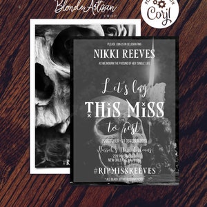 Rip Miss To Mrs | Bachelorette Party | Bachelor Party | Miss to Mrs | Party Invitations