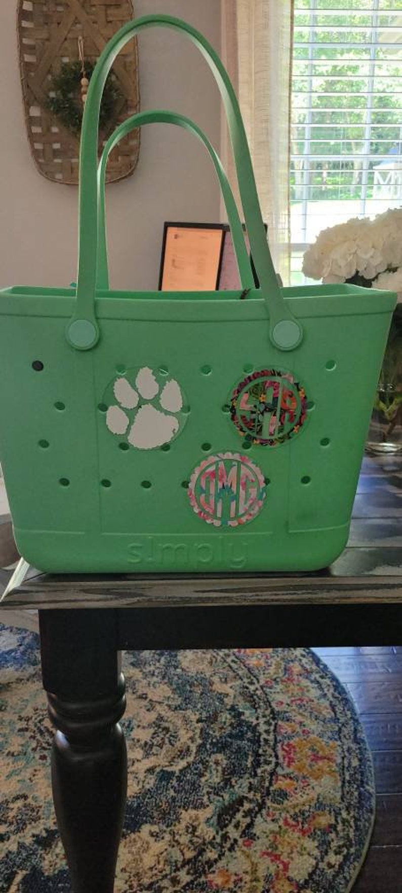 Bogg Bag Monogram Button Etsy