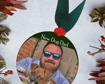 Custom Dog Ornament, New Dog Owner, Dog Dad Gift, Personalized Pet Ornament,  Gift for Dog Lover, Christmas Keepsake New Dog Owner 2023