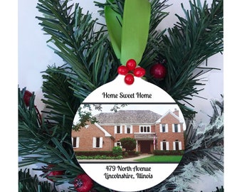 Custom Home Ornament, House Warming Gift, Realtor Gift, First Home Gift, New Homeowner Christmas