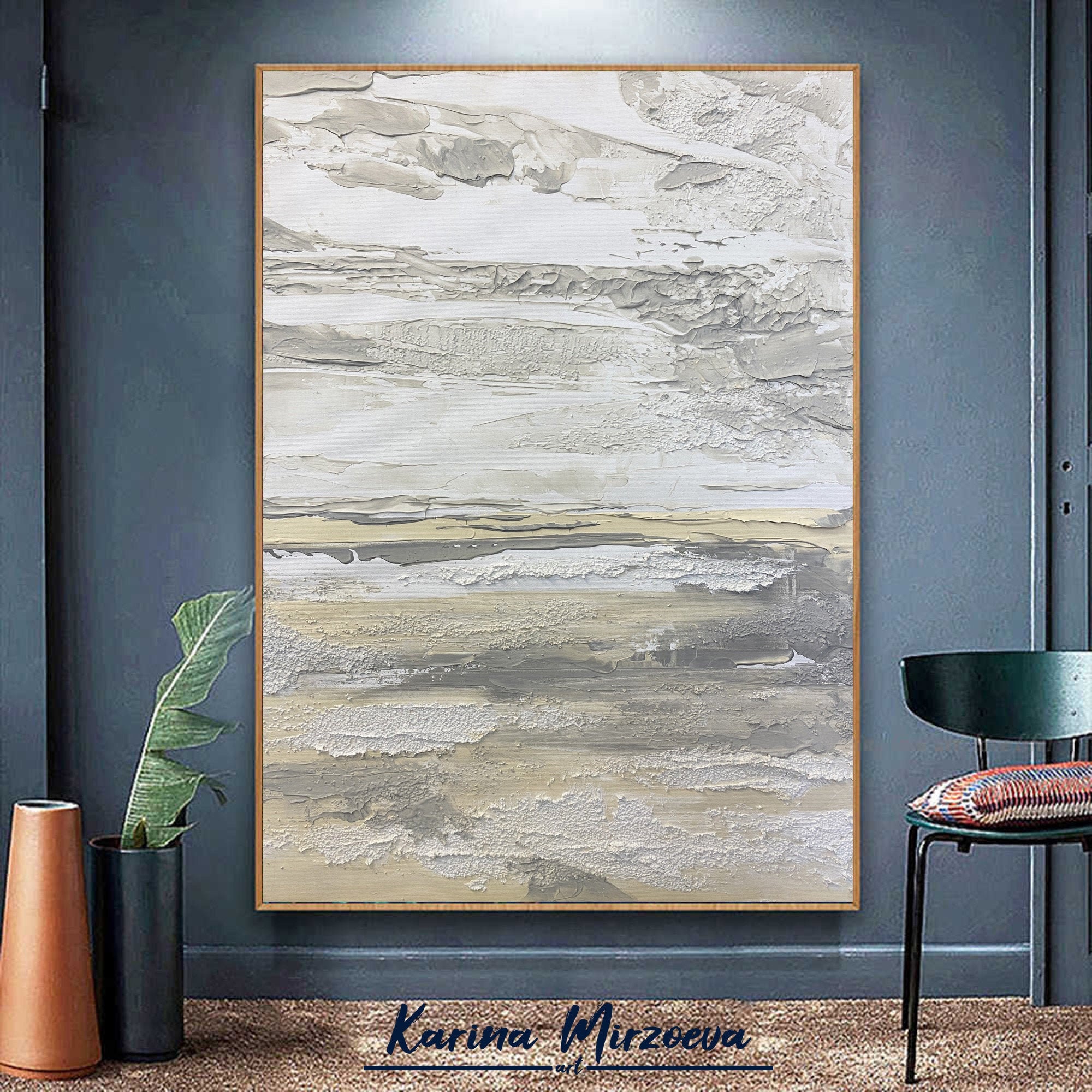 Textured Wall Art Abstract Extra Large Painting on Canvas Etsy