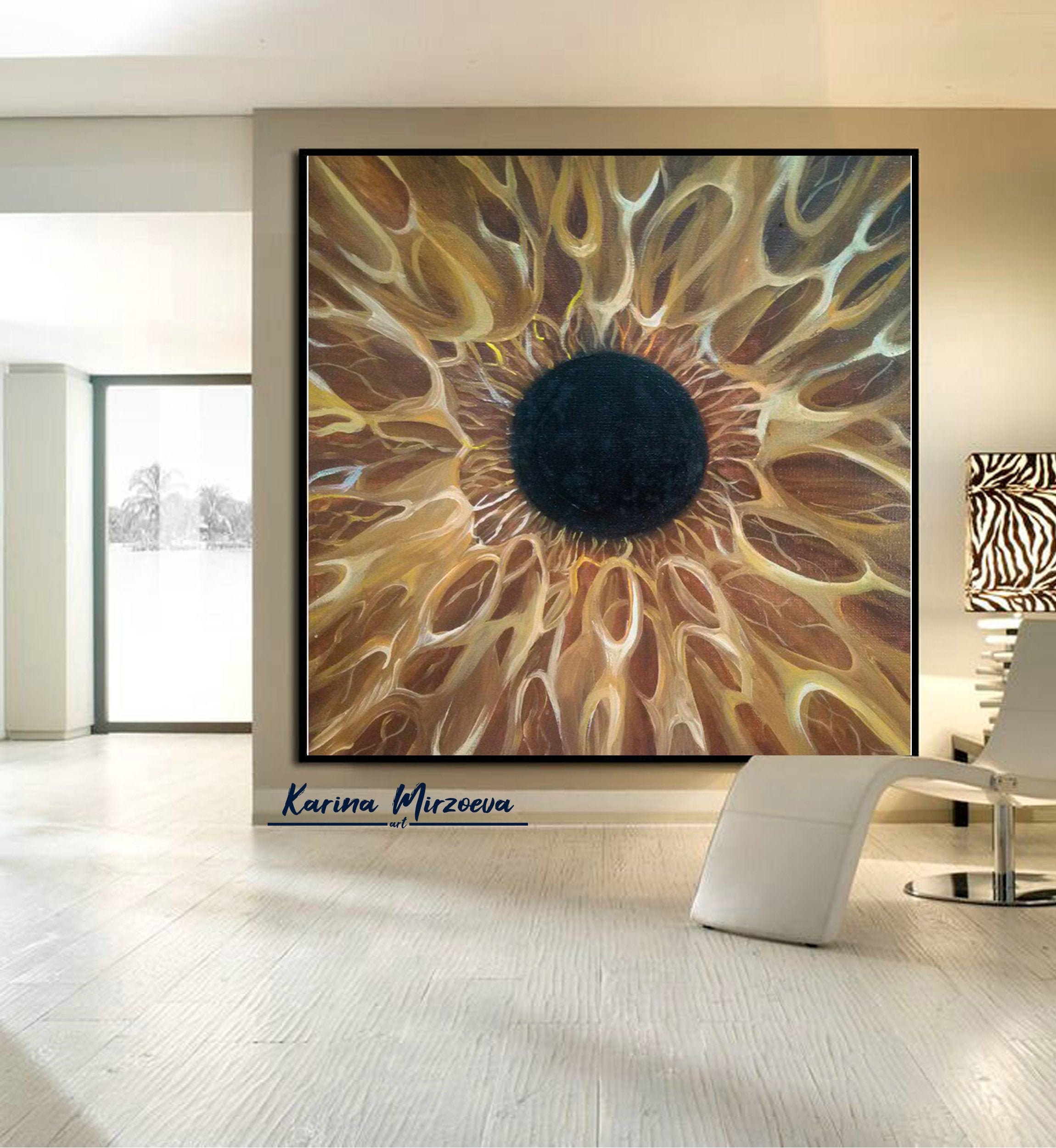 Eye wall art On Canvas Eyes Painting Abstract Oversized Wall Etsy
