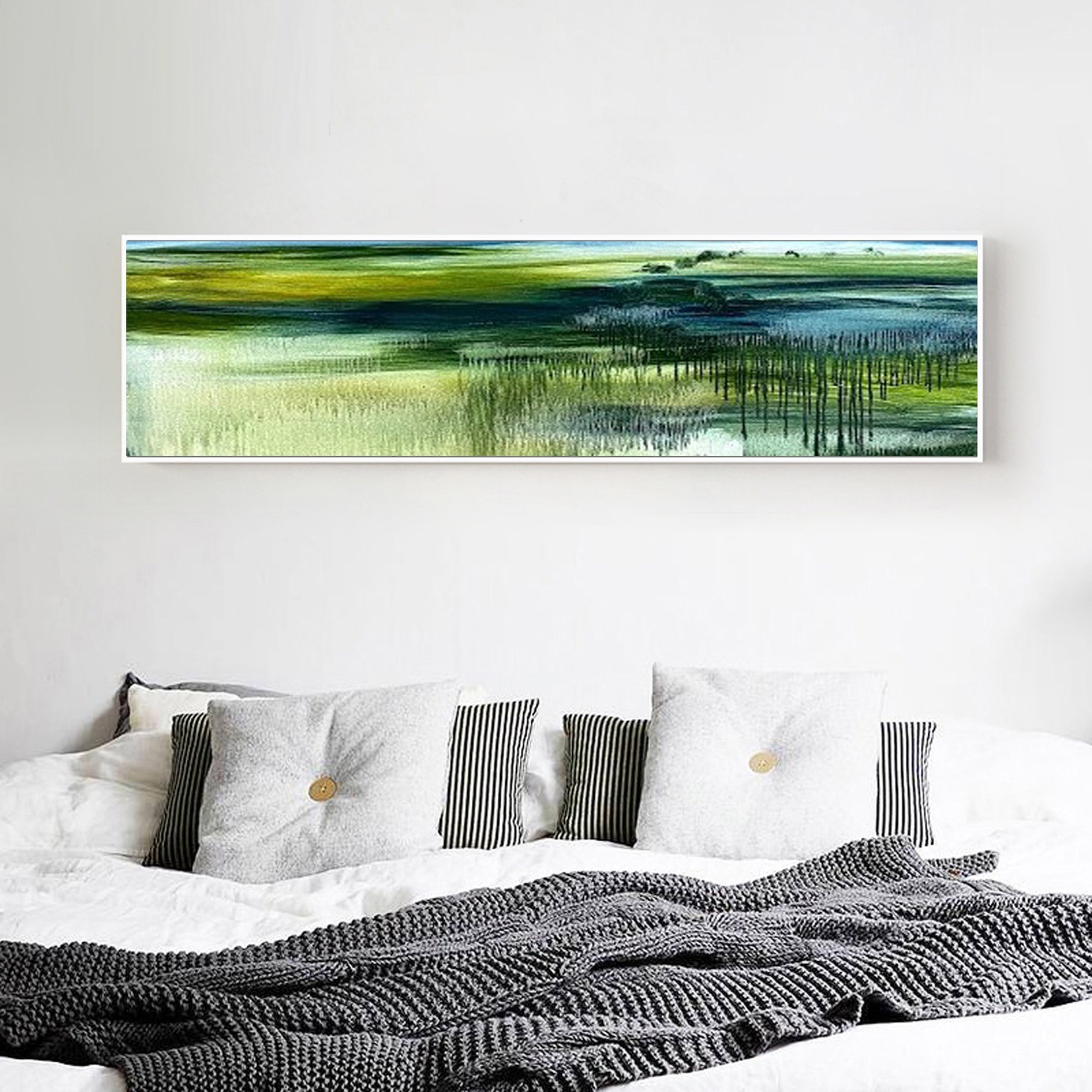 Große horizontale Wand kunst lange schmale horizontale Wand Etsy