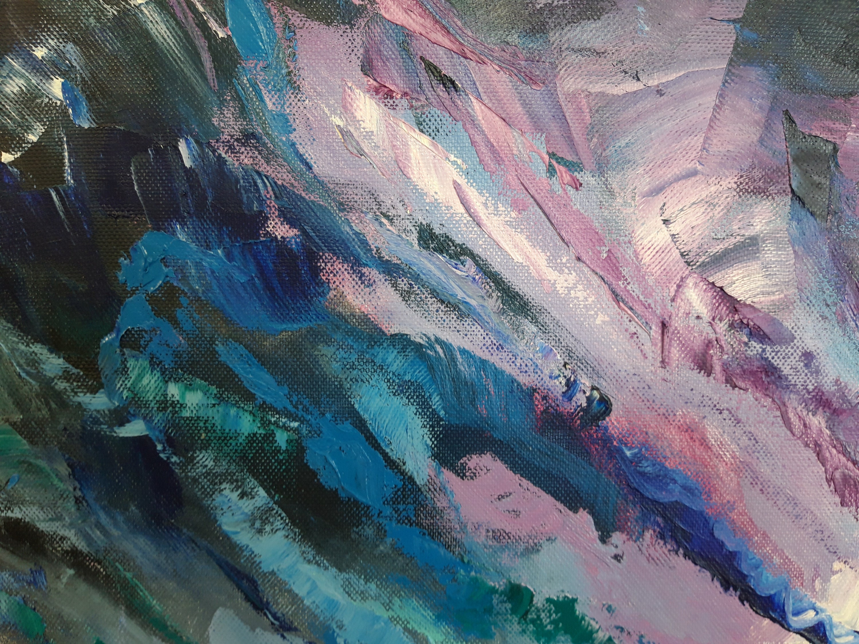 Abstrakte Malerei Original Wohnzimmer Wand Kunst Moderne | Etsy