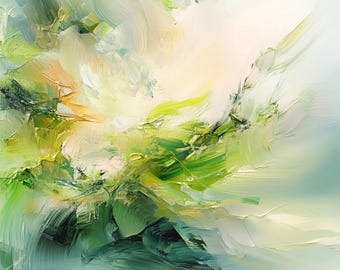 Textured Palette Knife Oil Painting: Abstract Expressionist Canvas Art
