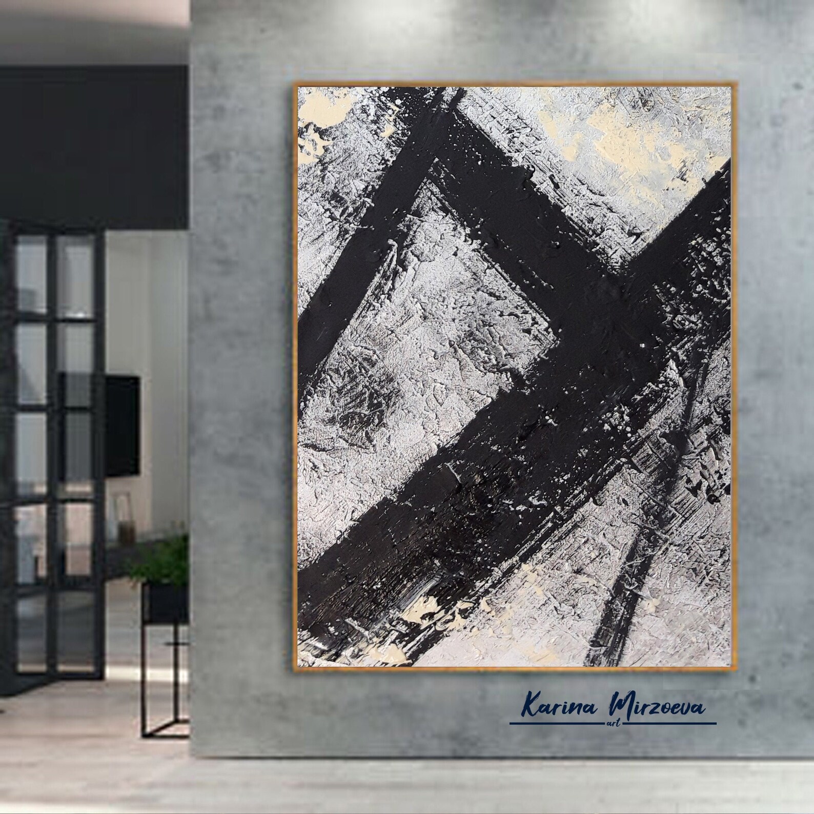 Black White Wall Art Oversize Wall Art Vertical Large Large | Etsy