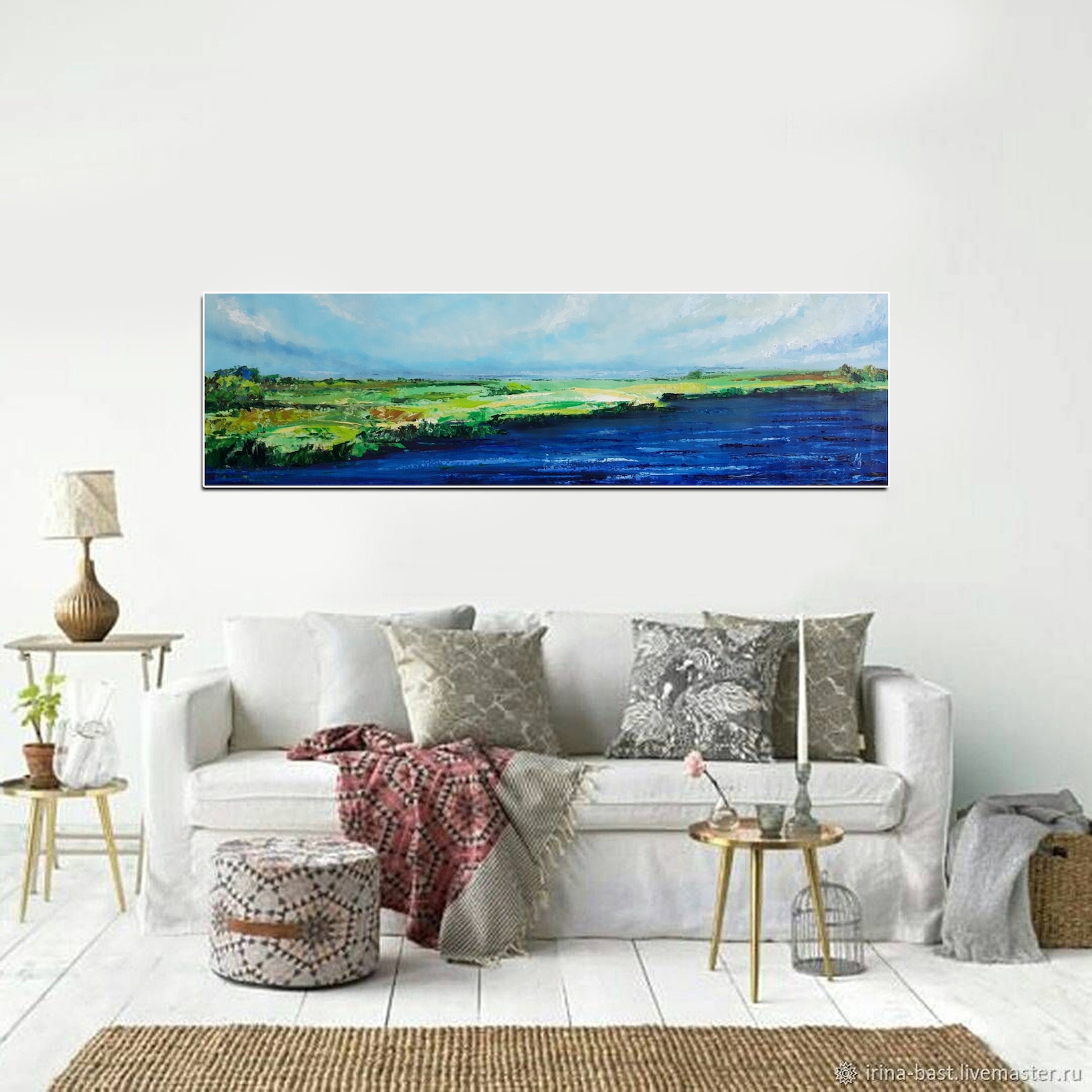 Large Wall Art Horizontal Wall Art Extra Large Painting Long Etsy