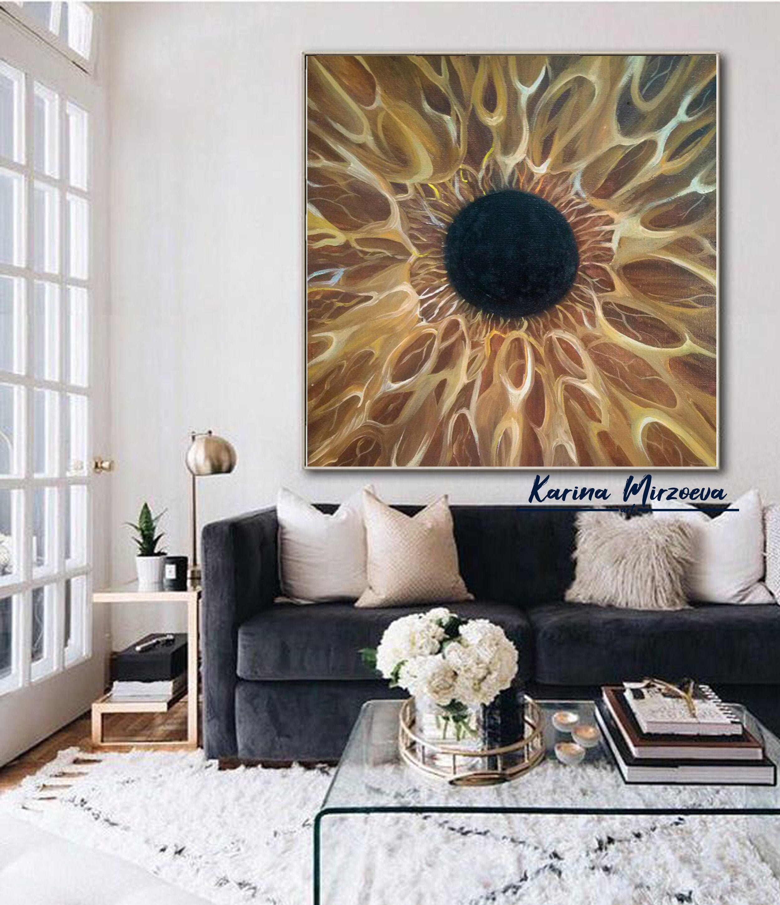 Eye wall art On Canvas Eyes Painting Abstract Oversized Wall Etsy