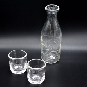 ICE sake set handblown glass image 3