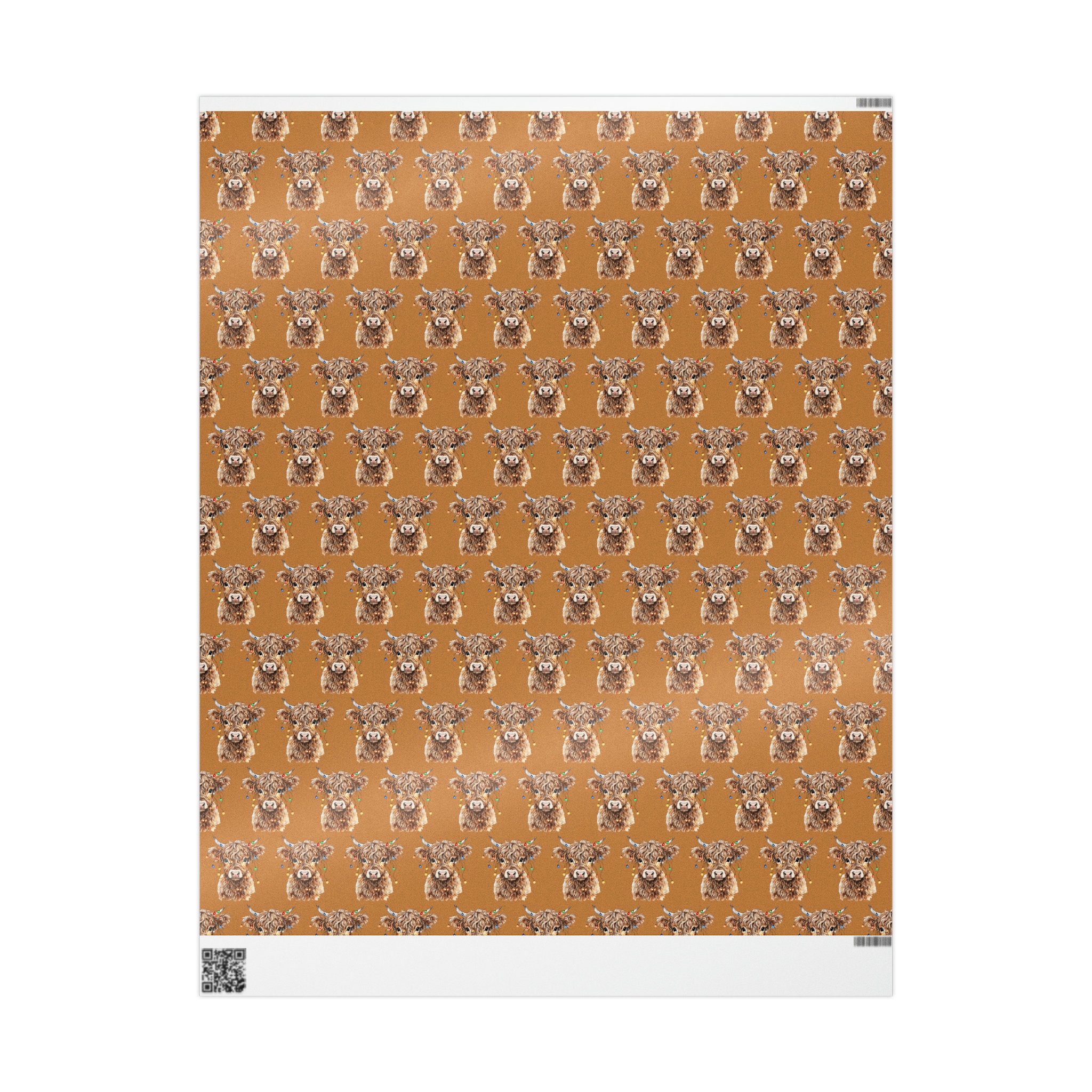 Highland Cow Gift Wrap/ Highland Cattle Christmas Wrapping Paper/cow