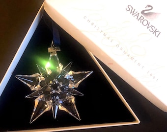 Vintage Swarovski 2001 Crystal Star Ornament With Enhancer & Box - Etsy