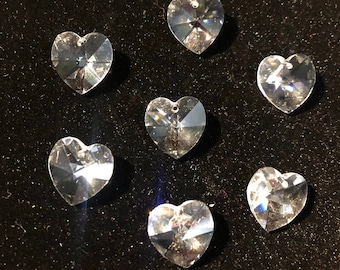Swarovski Crystal Heart Clear Beads, Beading supply, 14.4mm x 14mm