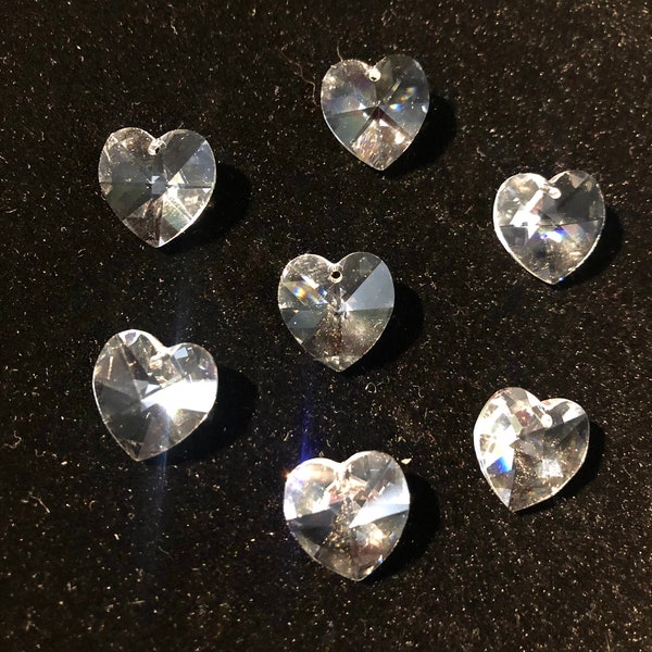 Swarovski Crystal Heart Clear Beads, Beading supply, 14.4mm x 14mm