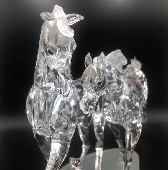 Swarovski 馬のクリスタルフィギュア Swarovski Crystal Wild Horses Figurine, Glass Stallion