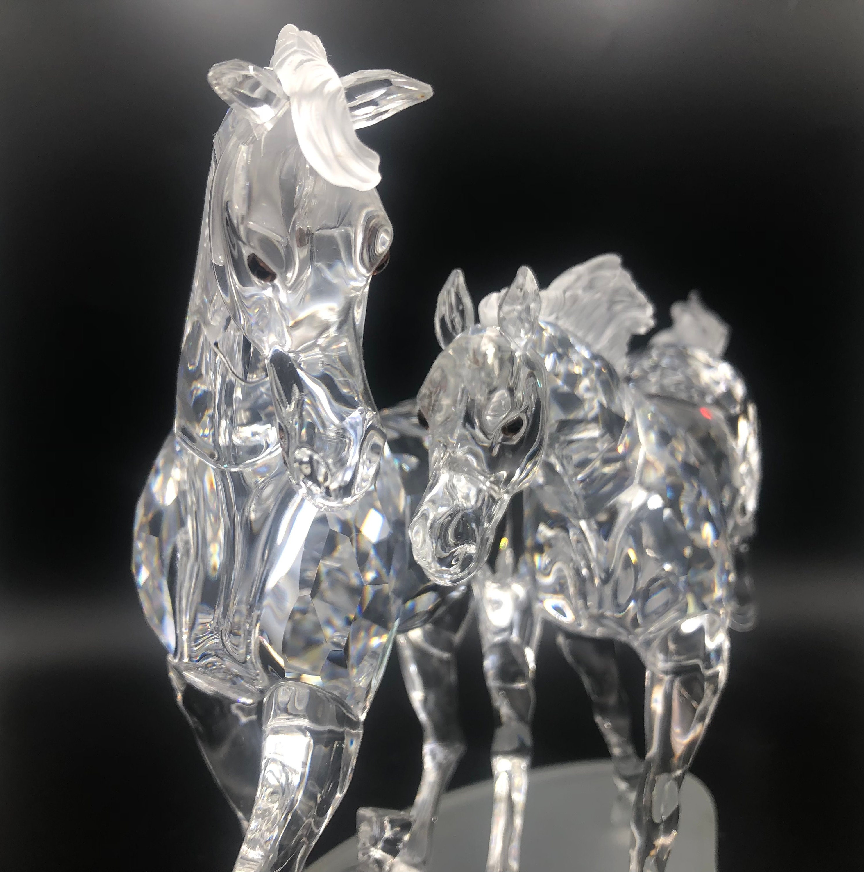 Swarovski Crystal Wild Horses Figurine, Glass Stallion Swarovski Crystal Wild Horses Figurine, Glass Stallion