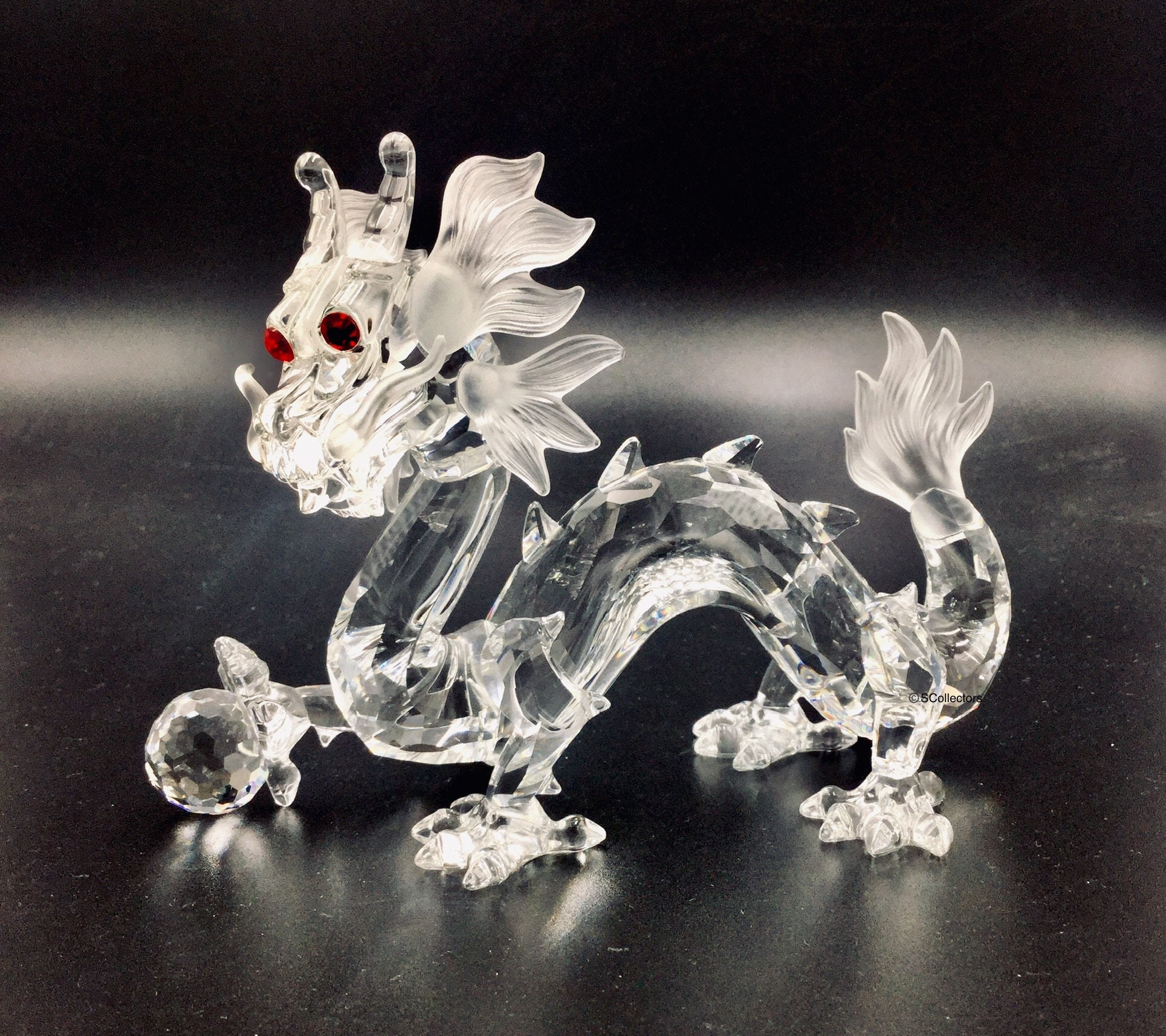 Swarovski Crystal Dragon Figurine Mythical Fantasy Creature - Etsy