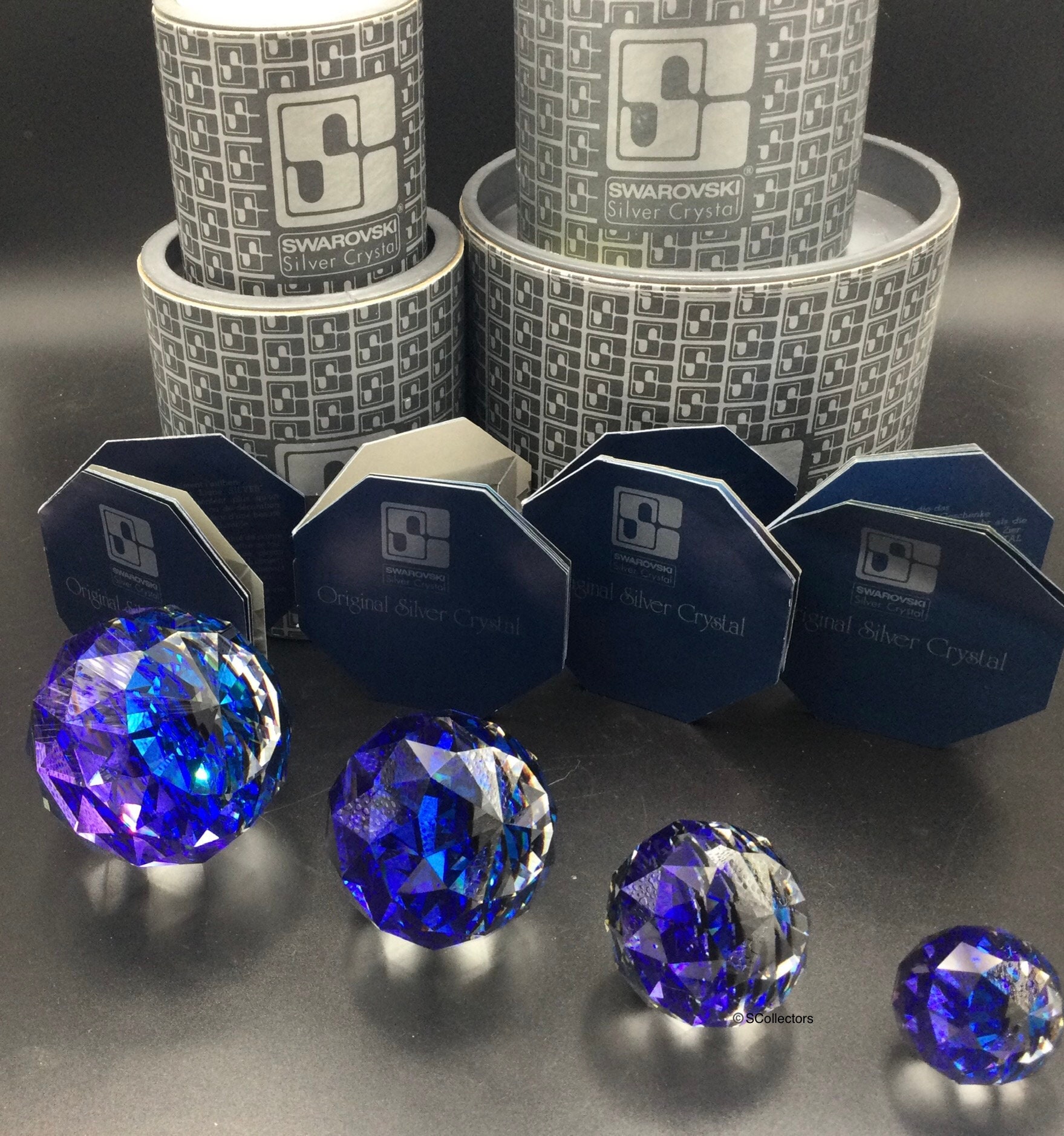 スワロフスキークリスタルラウンドペーパーウェイトコンプリートセット