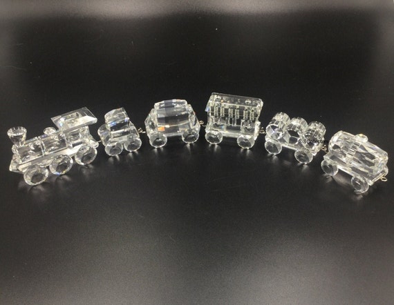 swarovski crystal train set