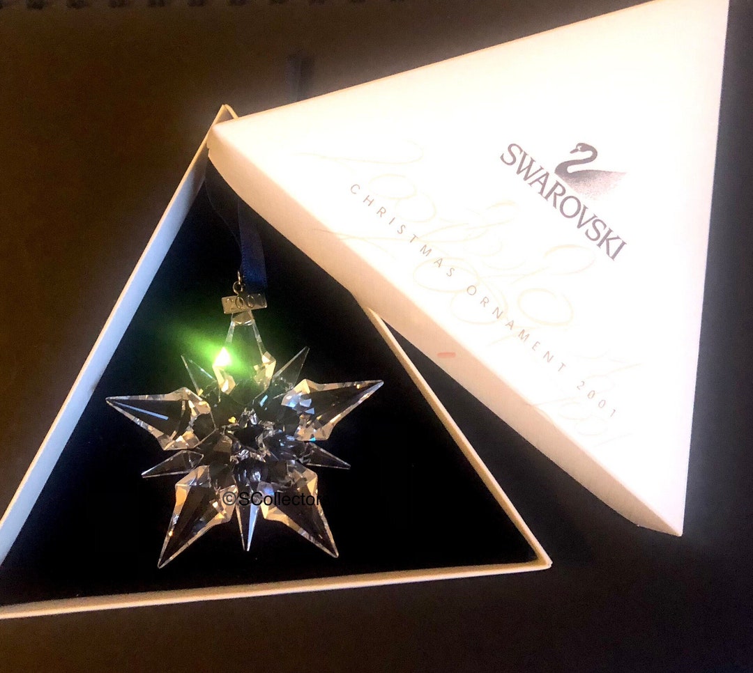 Swarovski Crystal 2001 Snowflake Ornament, Star Christmas