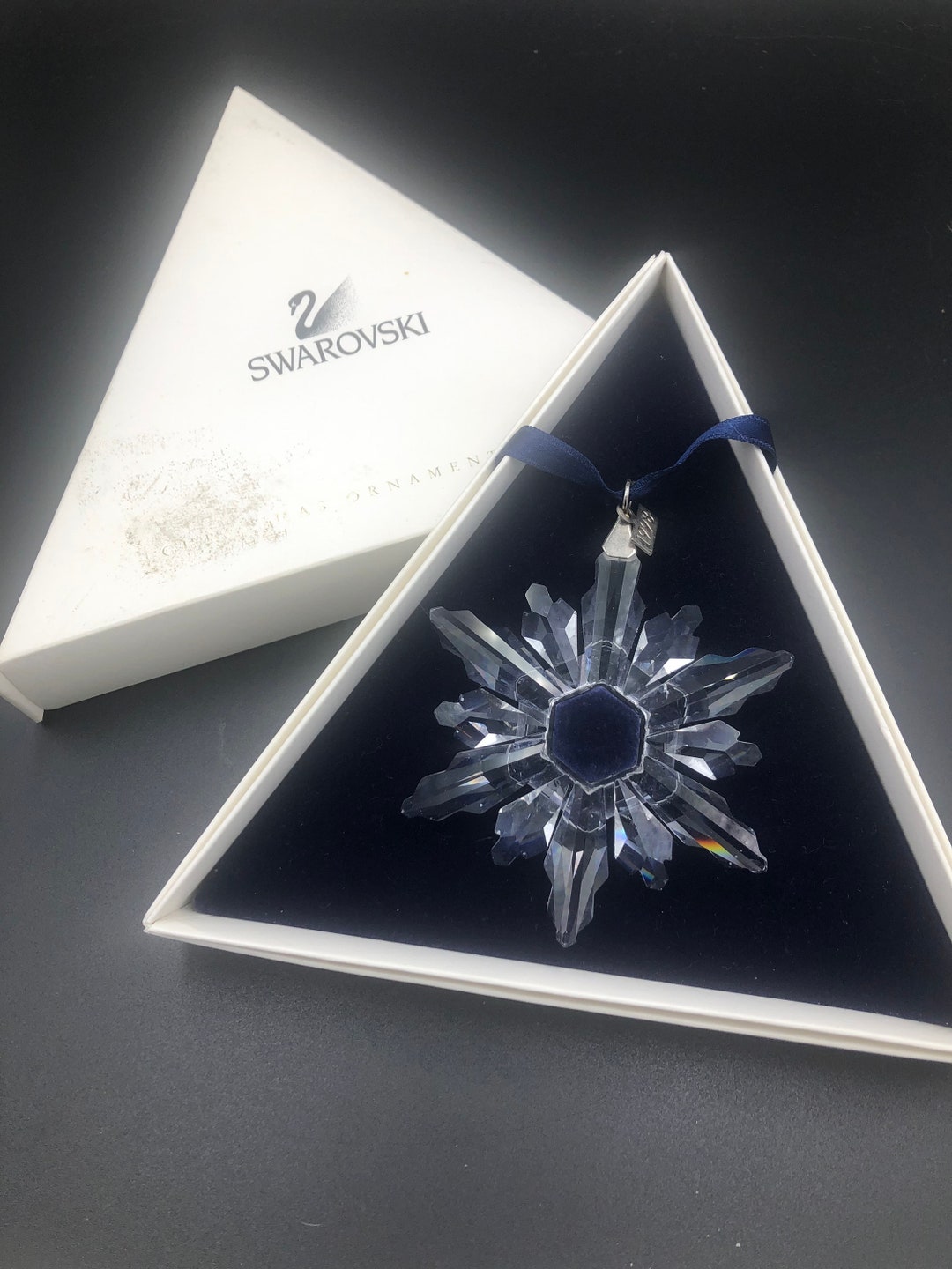 Swarovski Crystal 1998 Snowflake Ornament, Vintage Christmas Decoration ...