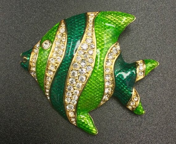 Swarovski crystal figurines fish - Etsy 日本