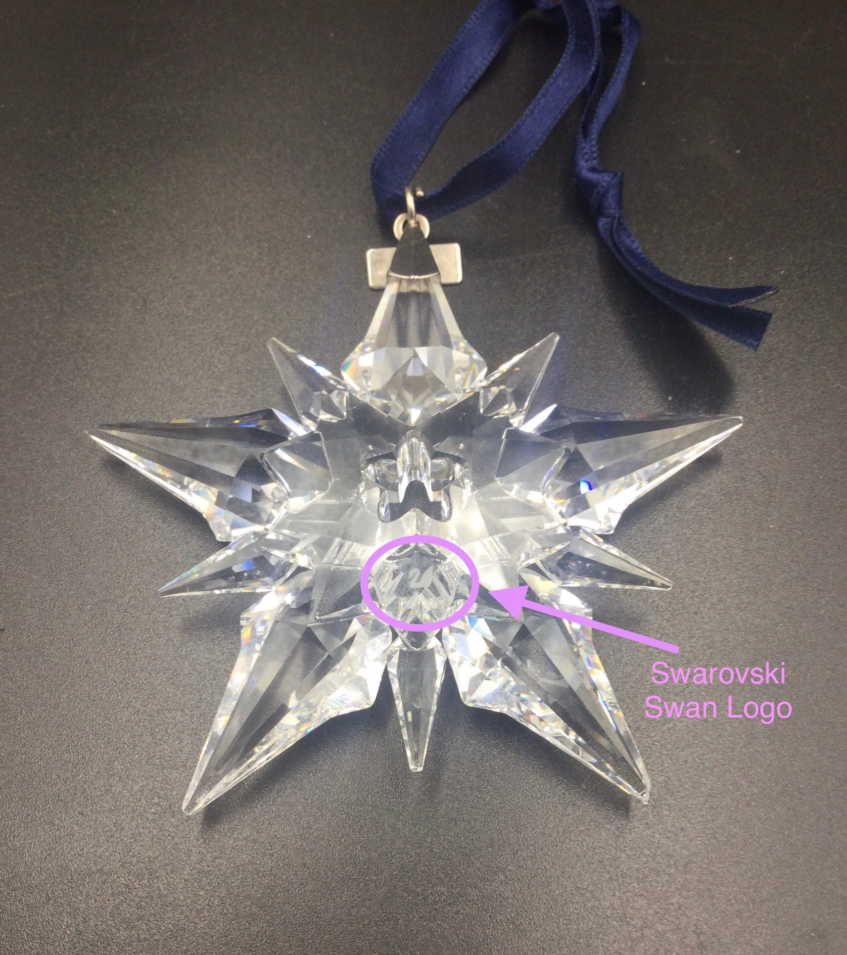 Swarovski Crystal 2001 Snowflake Ornament, Star Christmas