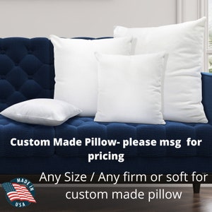 ALL SIZE Pillow Inserts Soft Microfiber Throw Pillow Form Fill Stuffing 16X16 18X18 20X20 22X22 24X24 26X26 28X28  Made in USA