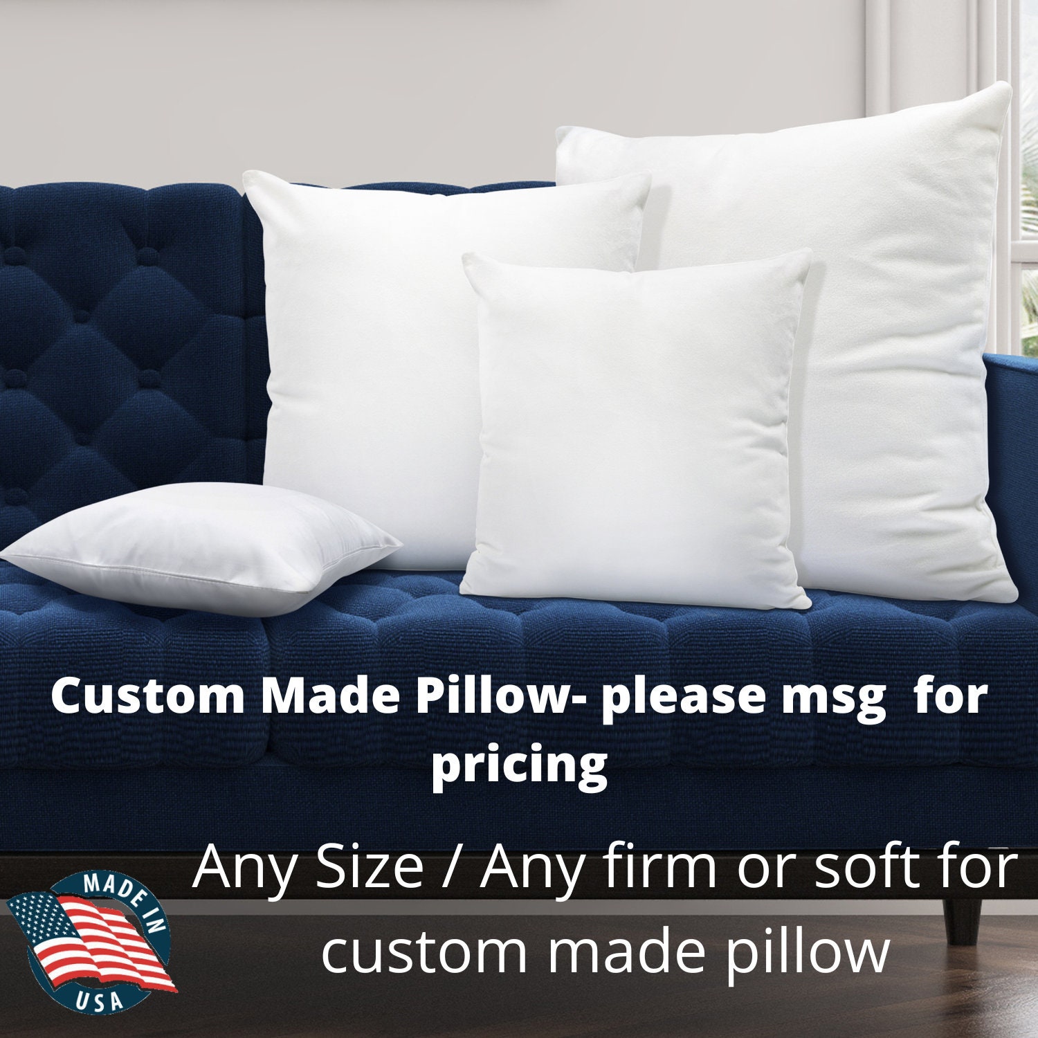 MIULEE Set of 2 Throw Pillow Inserts Premium Pillow Stuffer Square Form for  Decorative Cushion Bed Couch Sofa 18x18 Inch