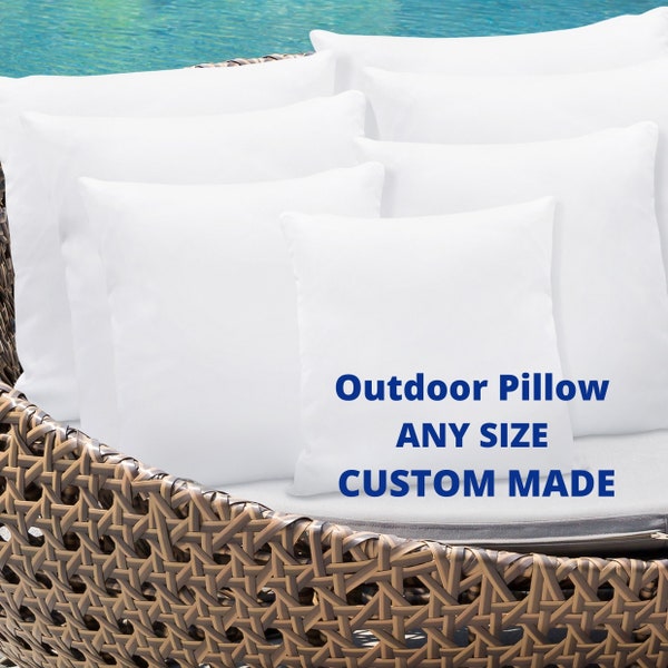Outdoor Snow Rain Beach  Water-Resistant  Anti-Mold Pillow inserts Made in USA