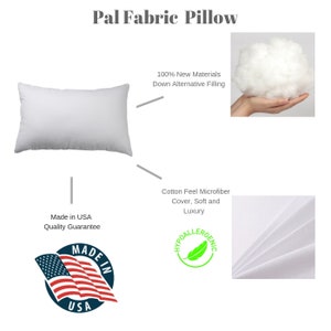 Set of Three Made in USA Pillow Insert Form Cushion Euro Sham Microfiber White 14x14 16x16 18x18 20x20 22x22 24x24 26x26 28x28 image 4