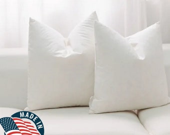 Down feather pillow insert MADE IN USA White Feather