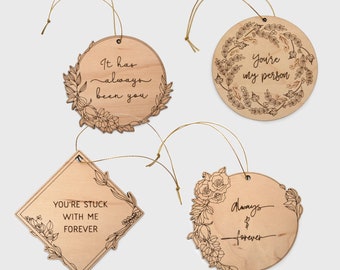 Love/Couples Ornaments with florals