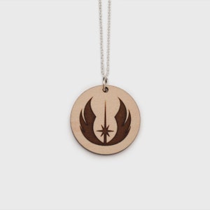 Jedi Order Logo Star Wars Icon Lasercut Necklace
