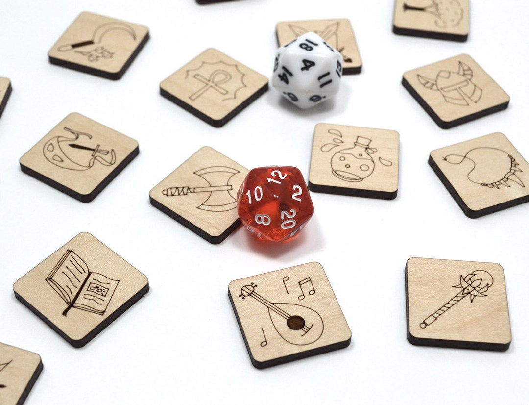 D&amp;D Class Tiles Set Minimalist Minis for Your Tabletop RPG - Etsy