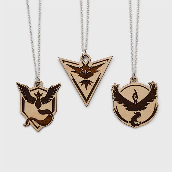 Pokémon Go Teams Lasercut Necklace - Valor, Instinct, Mystic