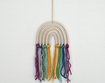 DIY Kit Packs: Mini Rainbow Yarn Macrame Tapestry, Party Kit for Kids, Children, Teens, and Adult Decoration Wall Decor