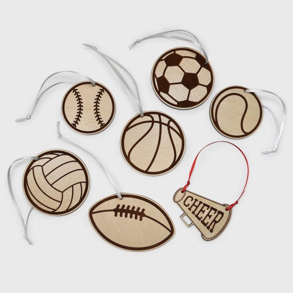 Accessories Sports Earrings Soccer Baseball Rugby Wooden Ring