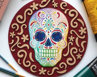 Painting DIY Kit: Day of the Dead Skull - for families, kids, or adults
