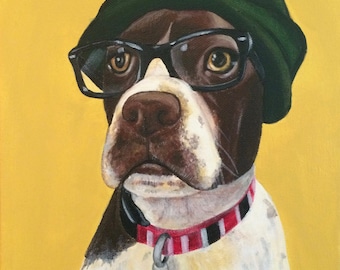 8x10 Custom Pet Portrait Acrylic Painting