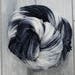 Canadian Hand-dyed yarn. 80/20 Superwash Merino/Nylon Sock Yarn. 113g 400yards. Ready to Ship. Moo. Variegated black and white yarn