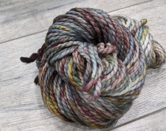 Bigger Bulkier Base | Super Bulky Merino Wool Yarn | Variegated Brown Bulky Yarn | Merino Nylon Blend Yarn | Bounty Hunter BBB