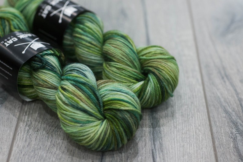 Medium Weight yarn Multicolored Green Yarn Worsted weight merino yarn 100/% Superwash Merino Sweater weight yarn Endor